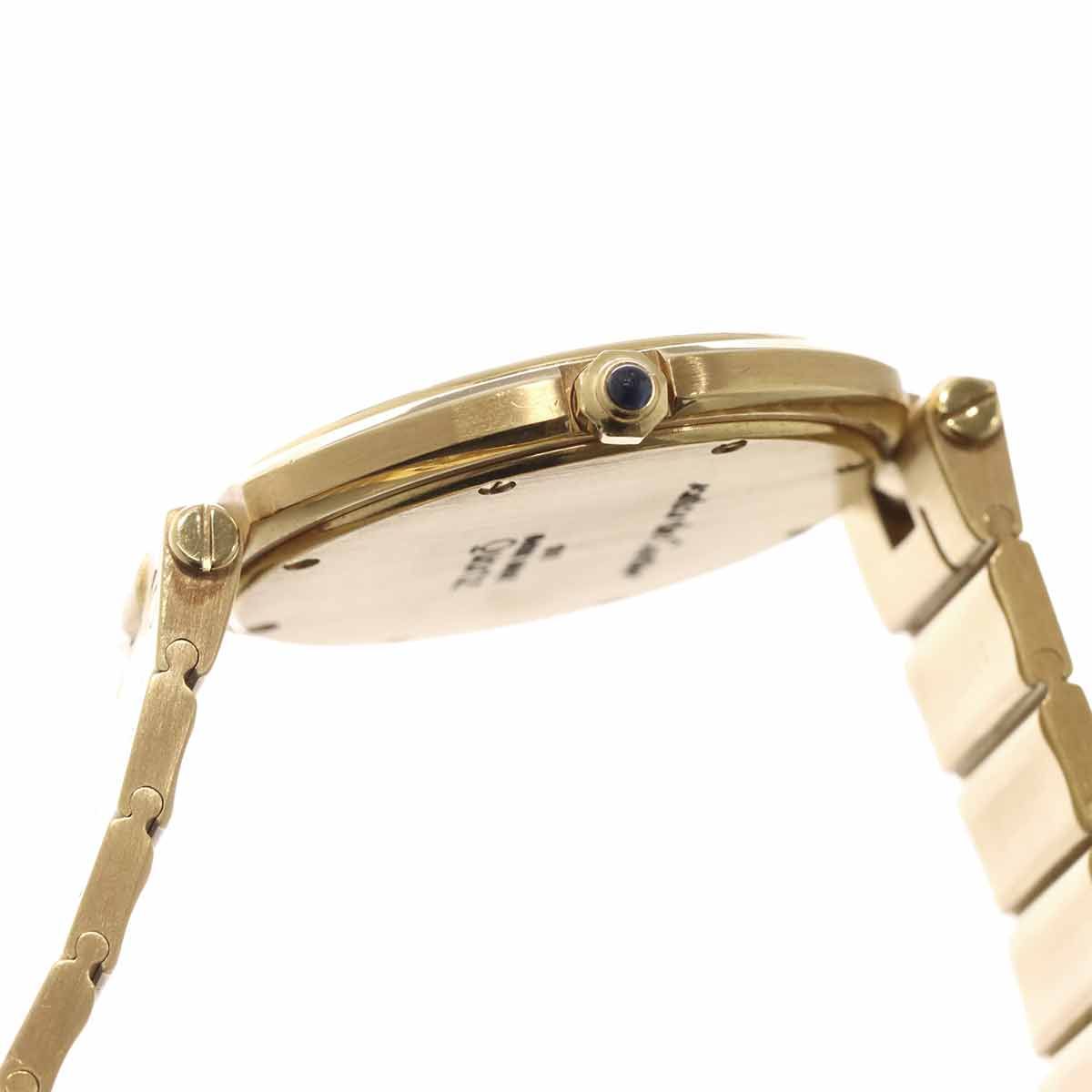 Cartier Santos Round Watch White 18k Yellow Gold — view 6