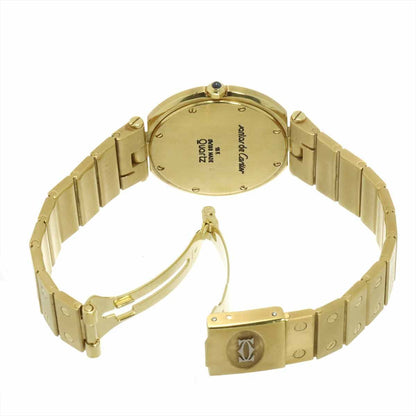 Cartier Santos Round Watch White 18k Yellow Gold — view 5