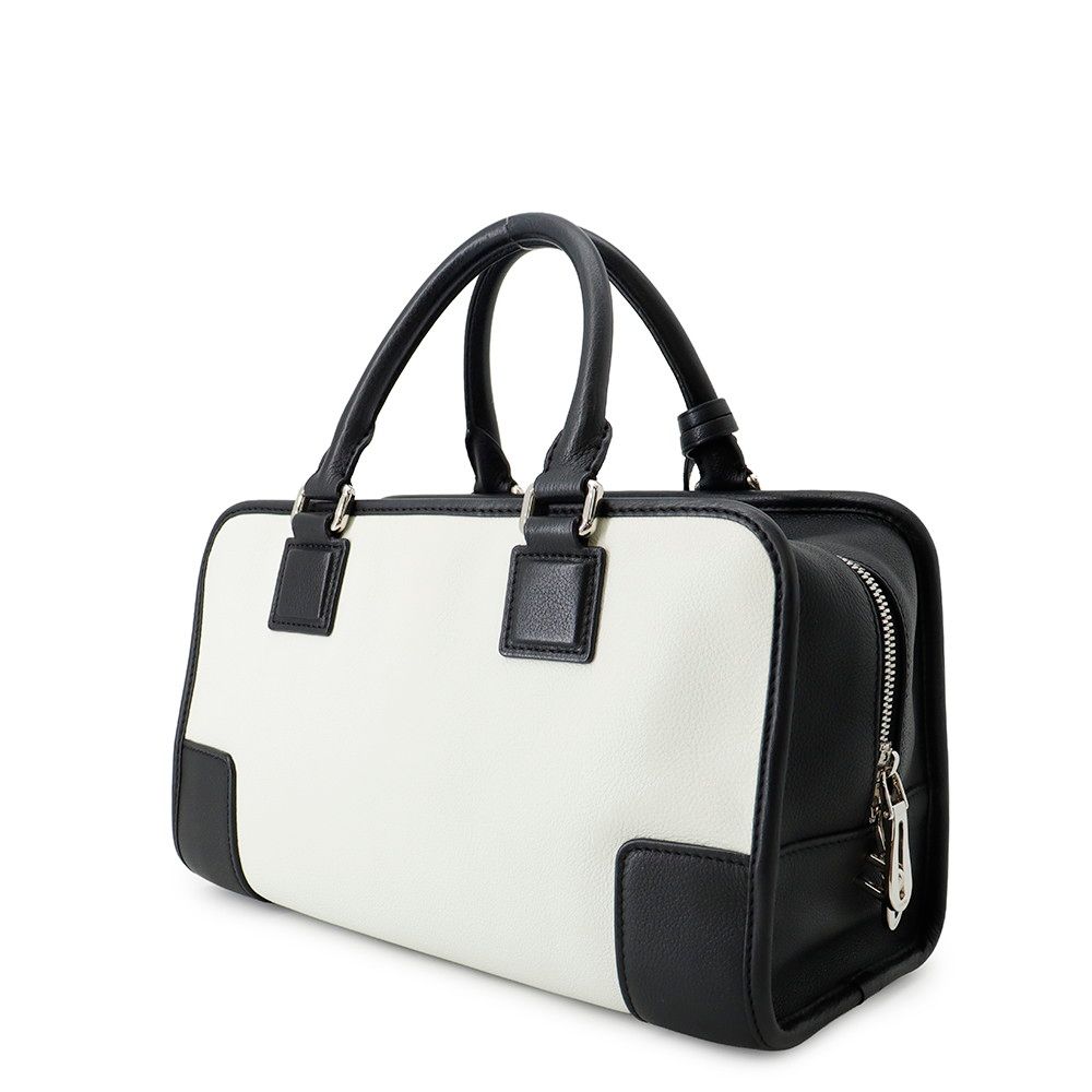Loewe Handbag Amazona 28 Limited Edition Bicolor Leather White Black — view 2