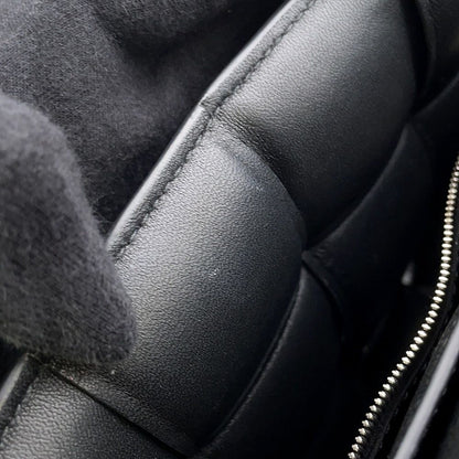 Bottega Veneta Shoulder Bag Intrecciato Padded Cassette Lambskin Black — view 9