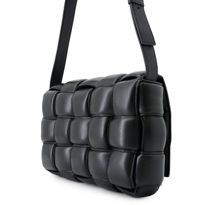 Bottega Veneta Shoulder Bag Intrecciato Padded Cassette Lambskin Black — view 2