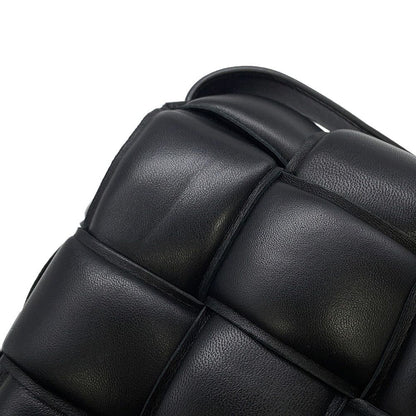 Bottega Veneta Shoulder Bag Intrecciato Padded Cassette Lambskin Black — view 7