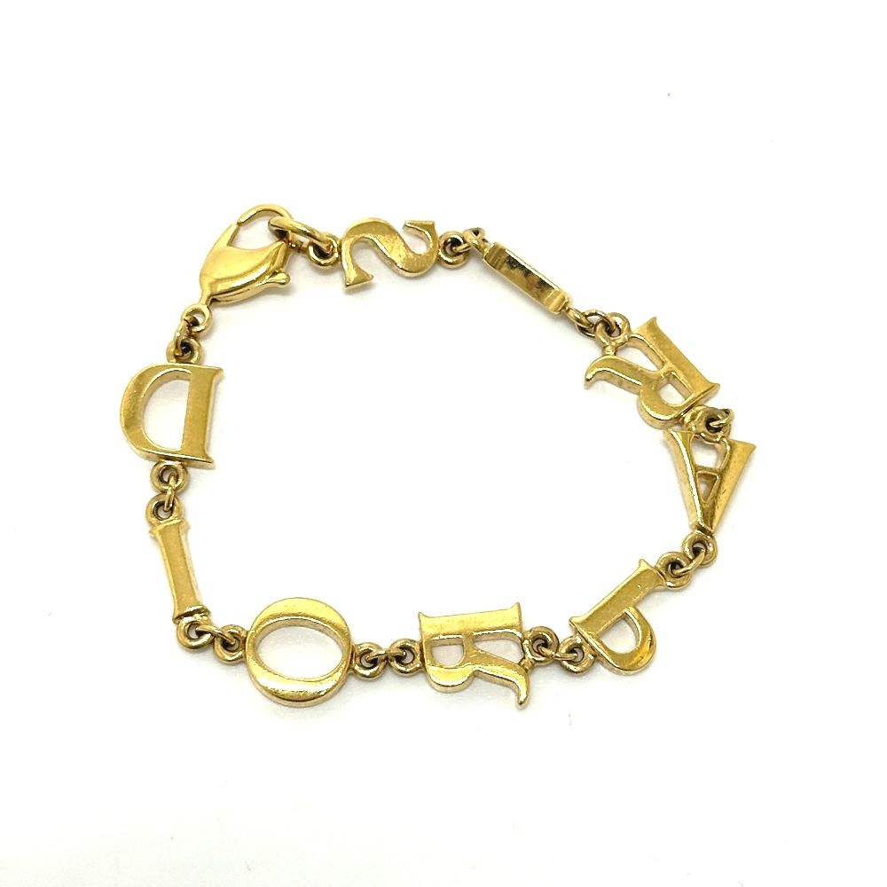 Dior Bracelet Paris Logo Metal Gold — view 2