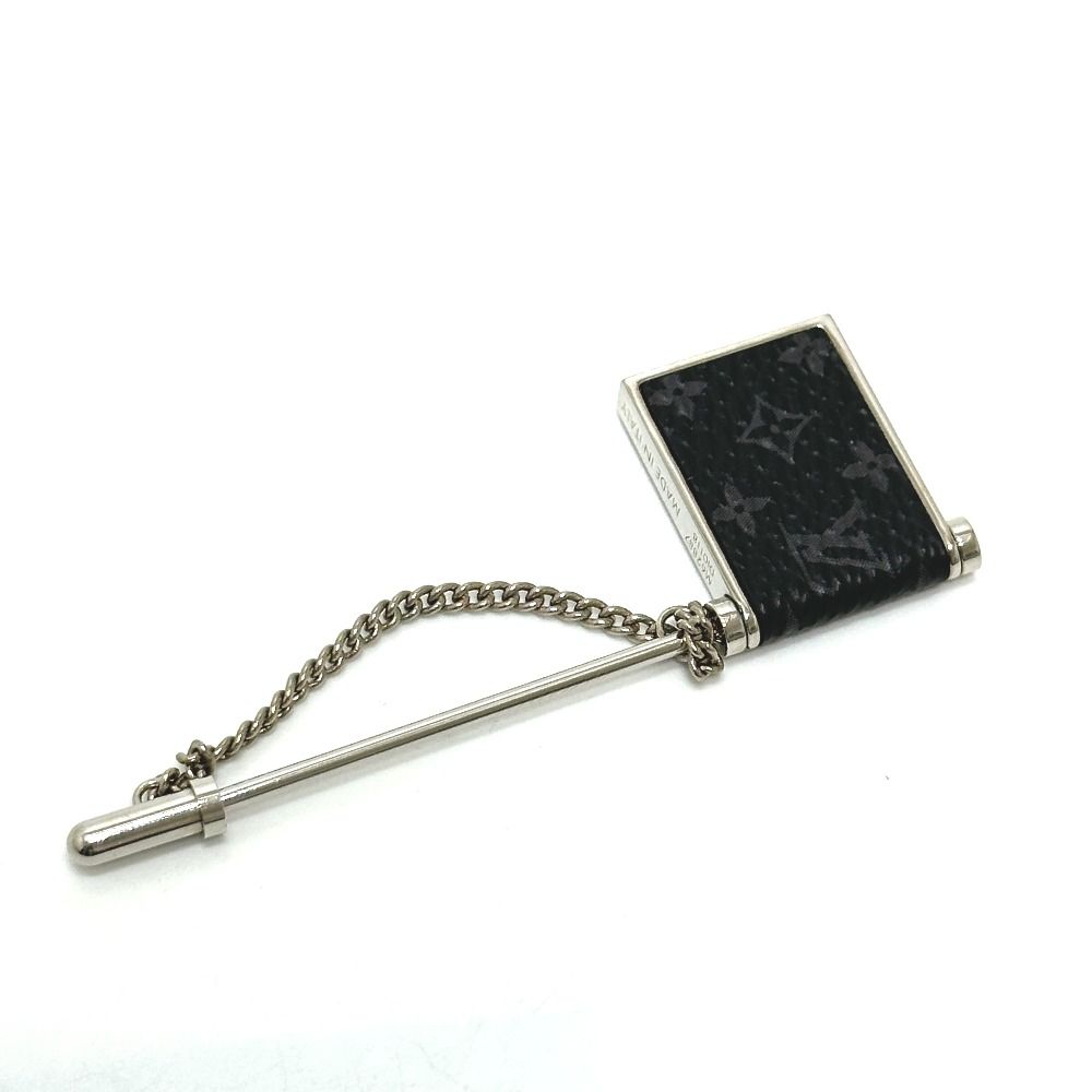 Louis Vuitton Brooch Lapel Pin Monogram Eclipse Canvas Black — view 2