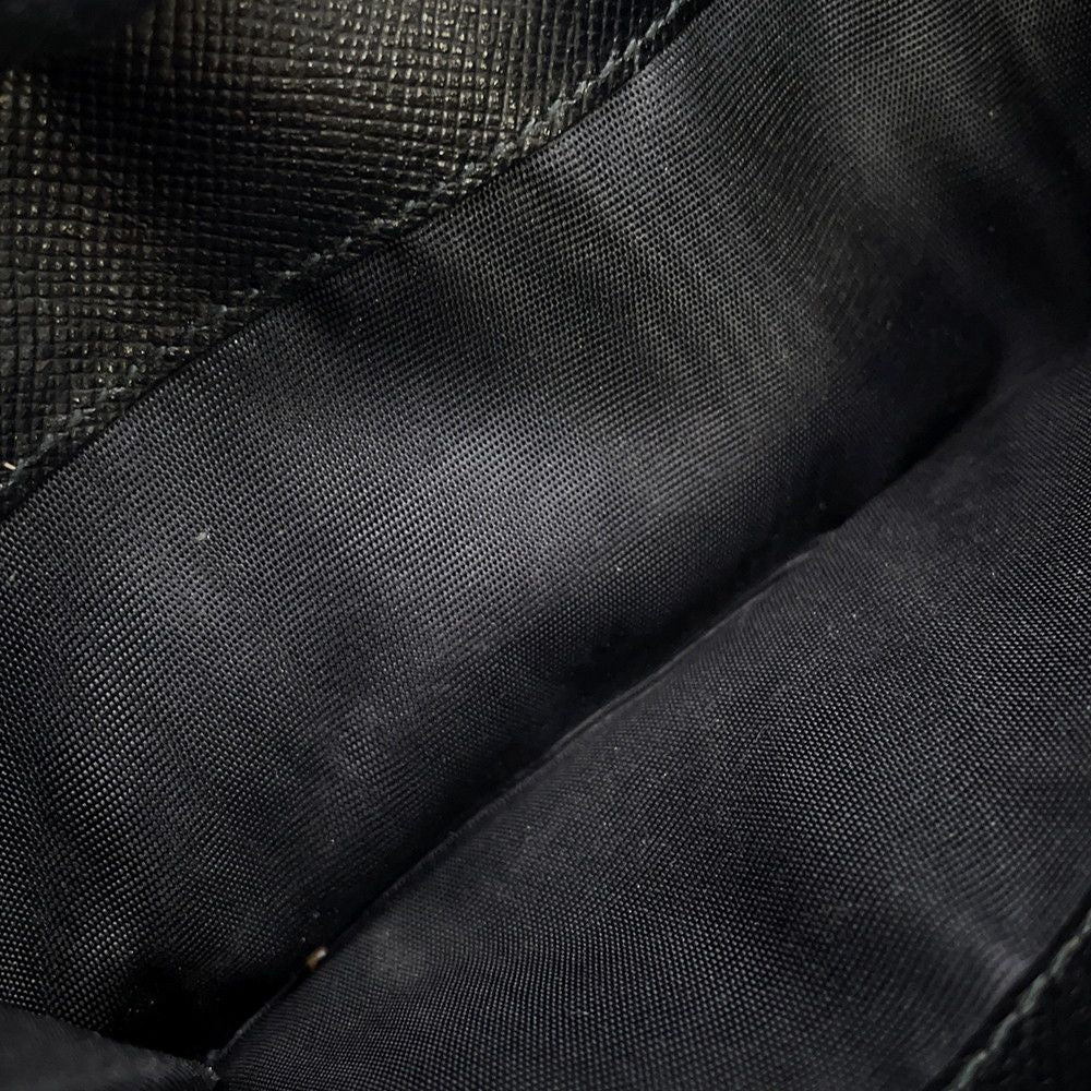 Prada Bifold Wallet Logo Saffiano Black — view 9