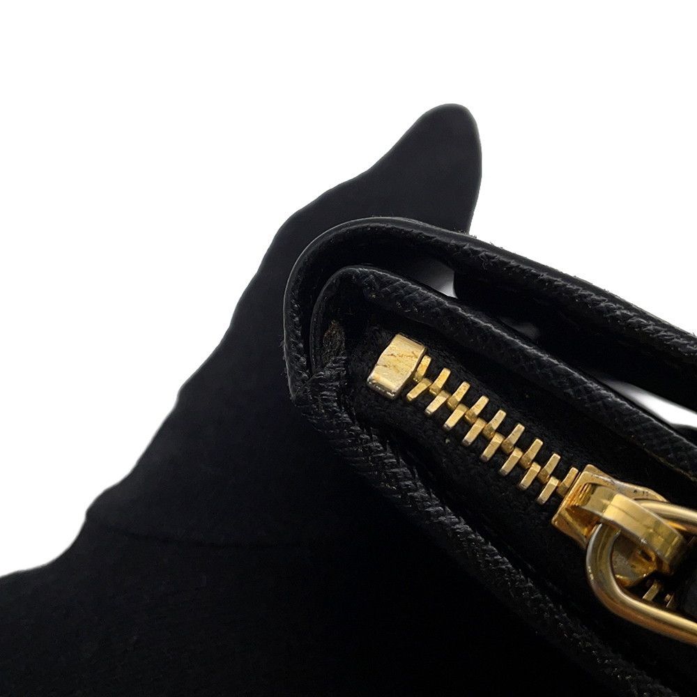 Prada Bifold Wallet Logo Saffiano Black — view 8