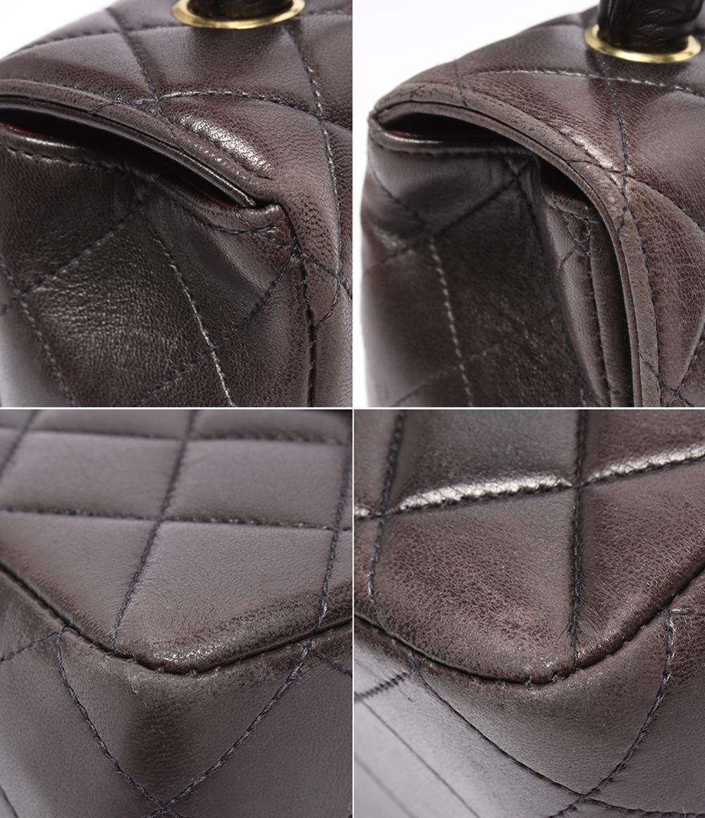 Chanel Handbag Parent Child Bag Top Handle Quilted Gold Lambskin — view 6