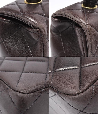Chanel Handbag Parent Child Bag Top Handle Quilted Gold Lambskin — view 6