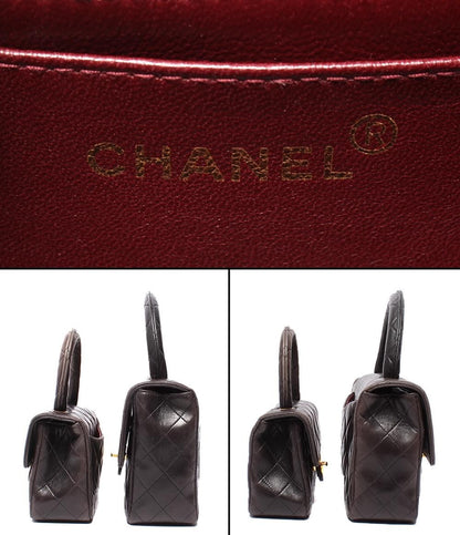 Chanel Handbag Parent Child Bag Top Handle Quilted Gold Lambskin — view 4