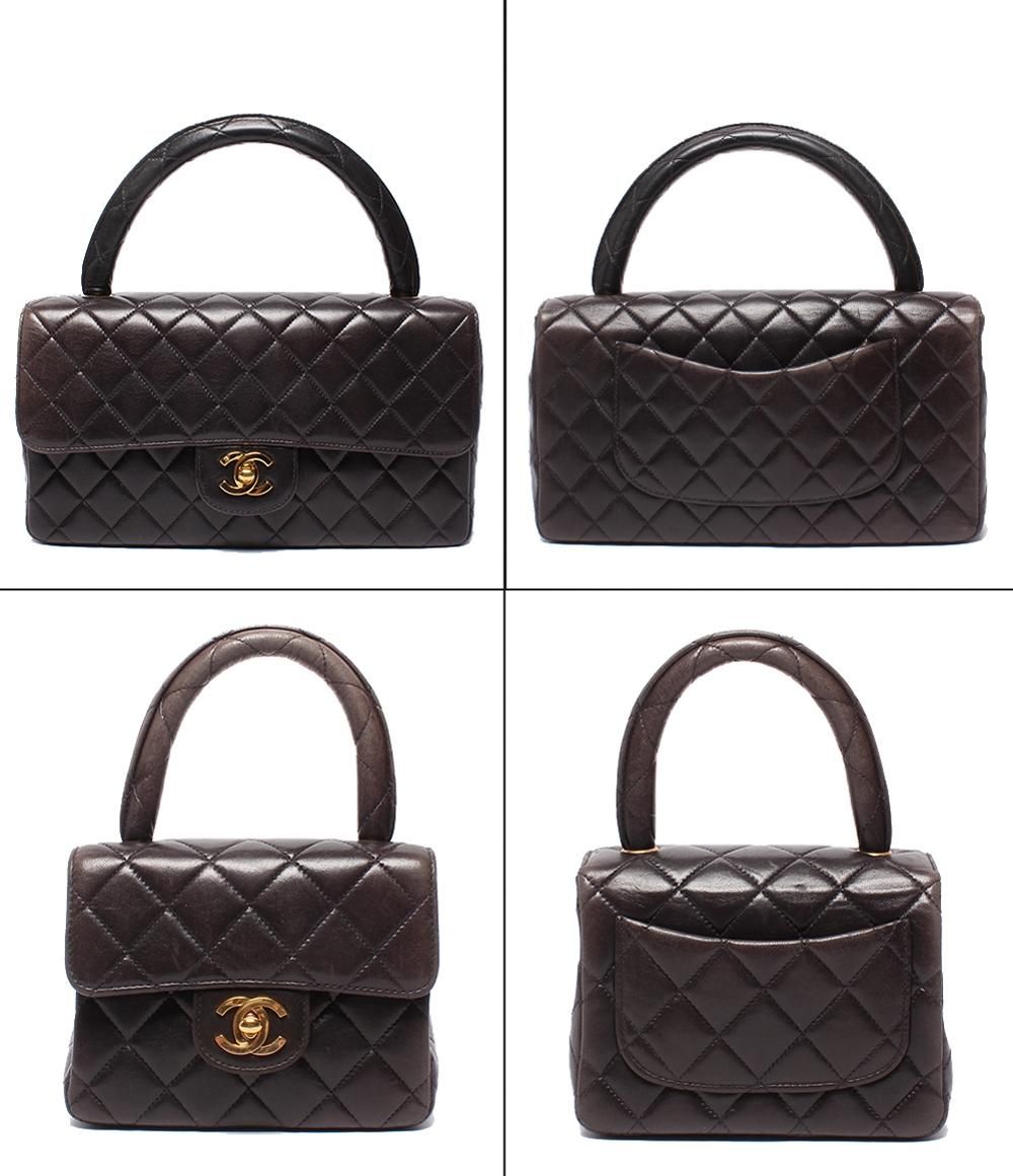 Chanel Handbag Parent Child Bag Top Handle Quilted Gold Lambskin — view 5