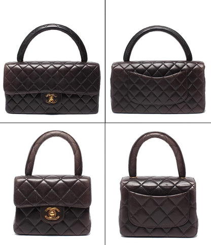 Chanel Handbag Parent Child Bag Top Handle Quilted Gold Lambskin — view 5