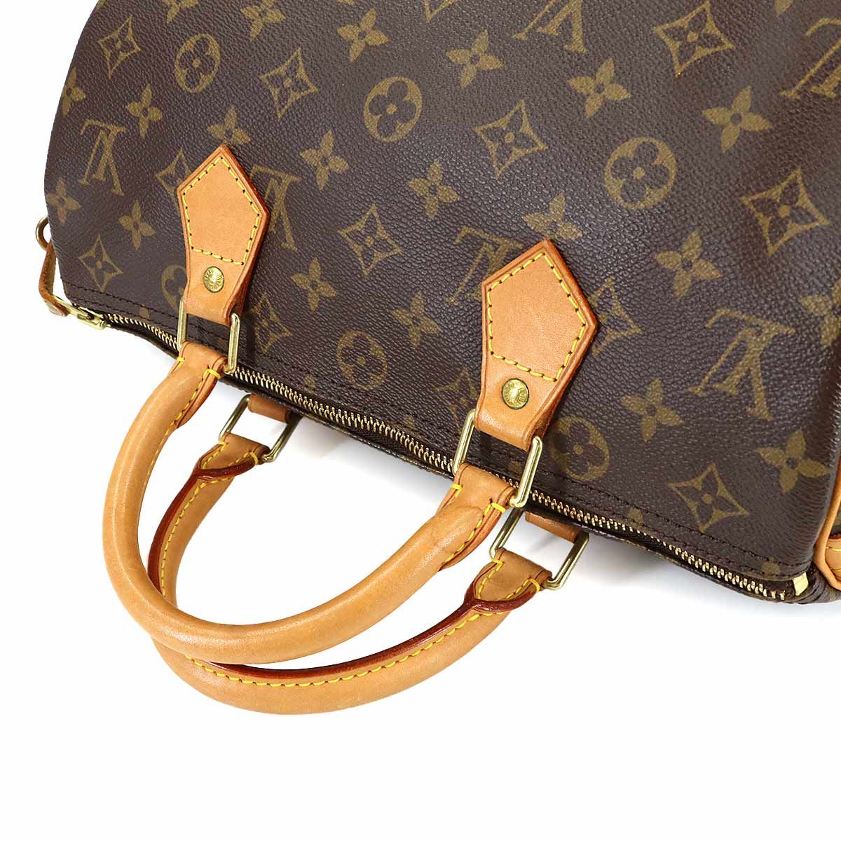 Louis Vuitton Monogram Speedy 30 Hand Bag Brown Gold — view 5