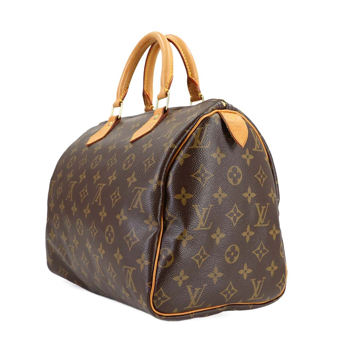 Louis Vuitton Monogram Speedy 30 Hand Bag Brown Gold — view 3