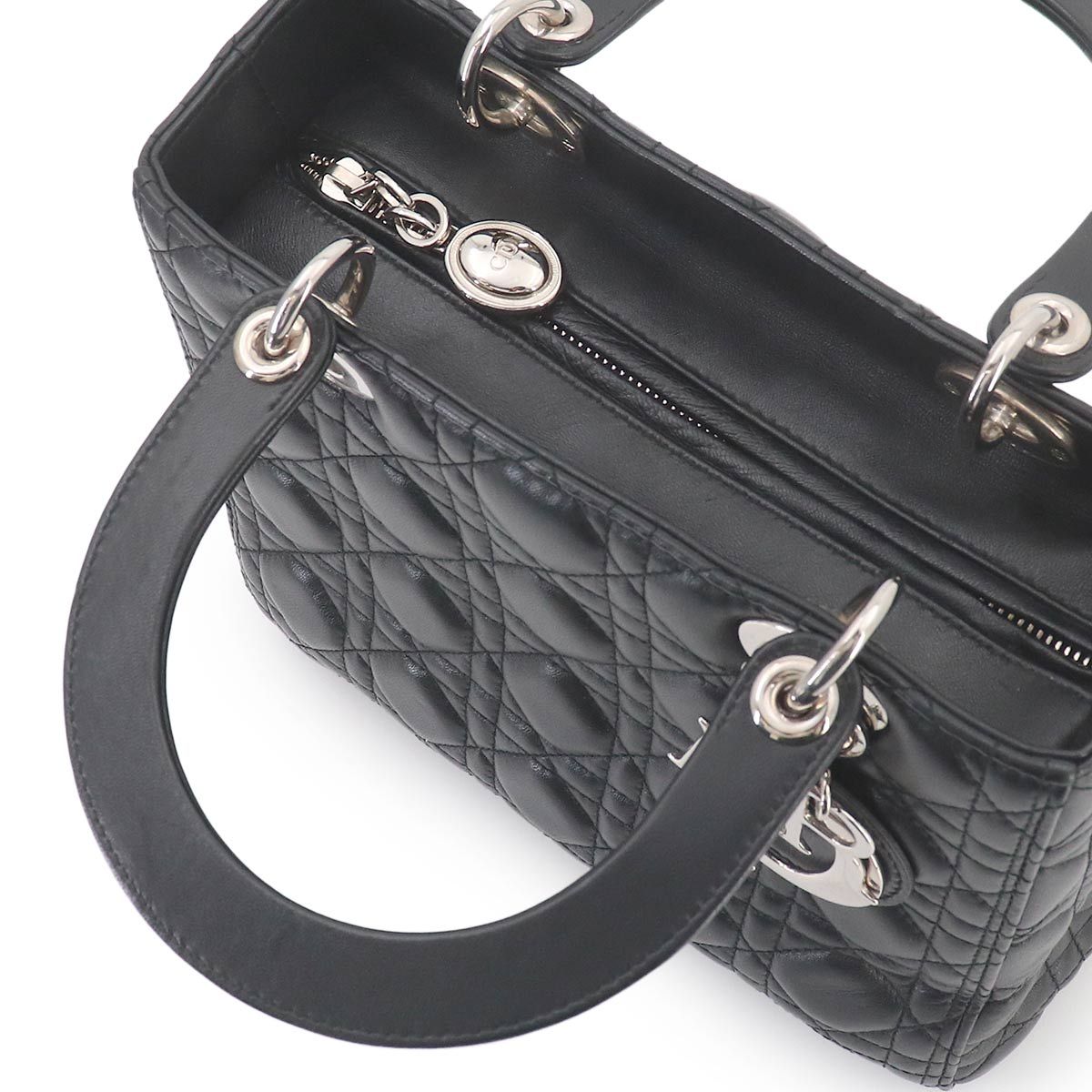 Dior Cannage Lady 2-Way Hand Bag Leather — view 8