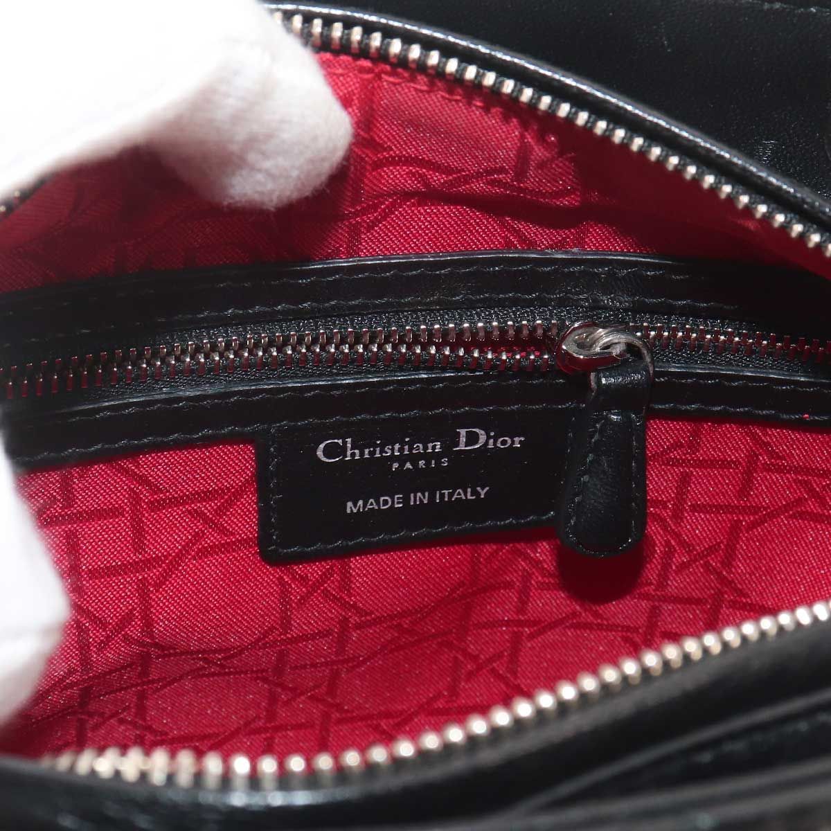 Dior Cannage Lady 2-Way Hand Bag Leather — view 7