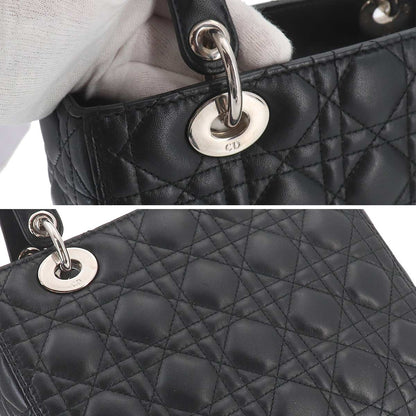 Dior Cannage Lady 2-Way Hand Bag Leather — view 9