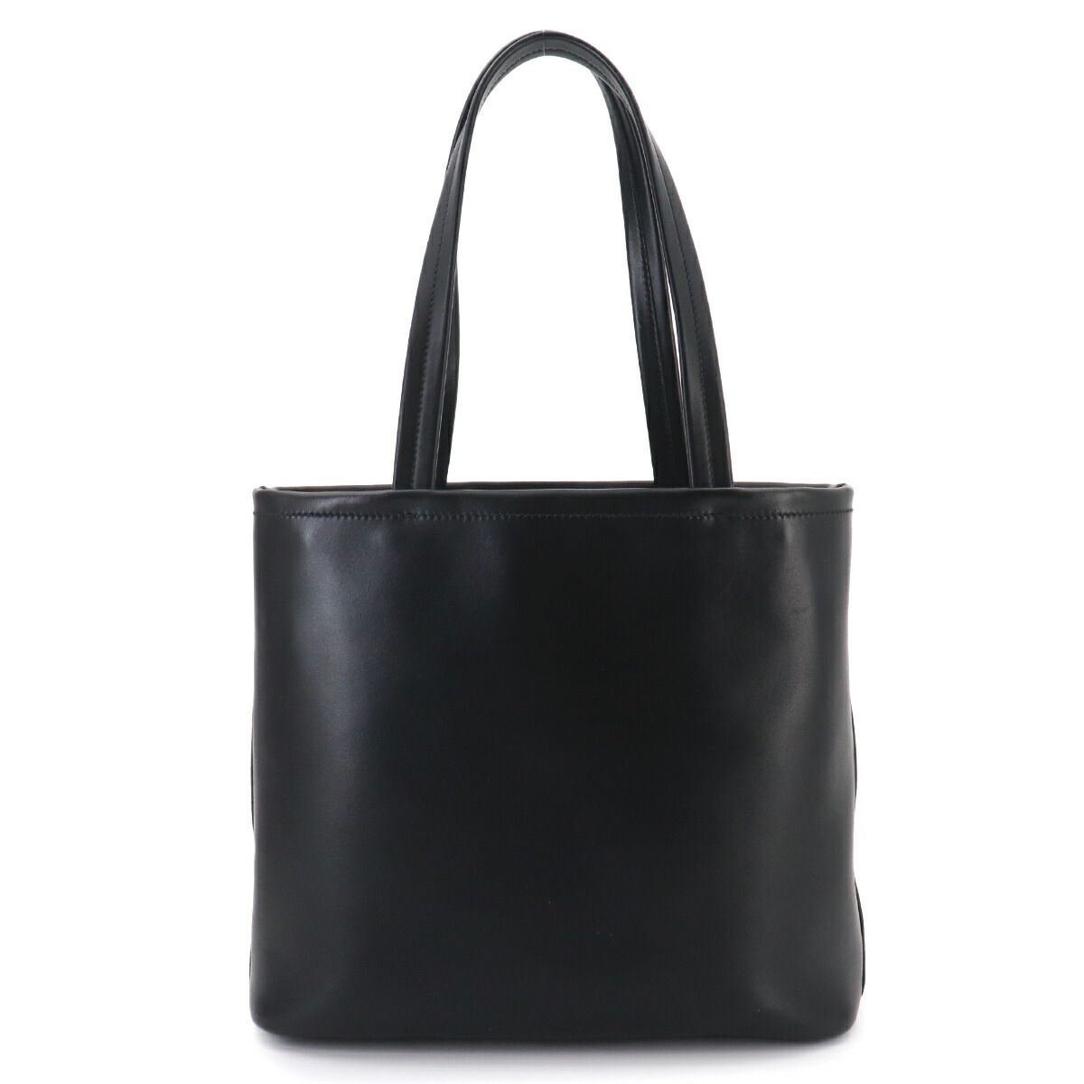 Prada 2-Way Tote Shoulder Bag Leather Nero Gold — view 3