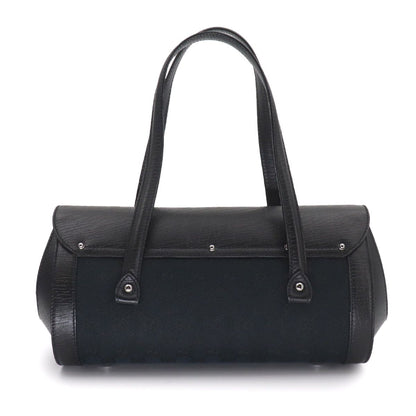 Gucci Banboo Hand Bag GG Canvas Leather Black Silver — view 3