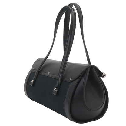 Gucci Banboo Hand Bag GG Canvas Leather Black Silver — view 4