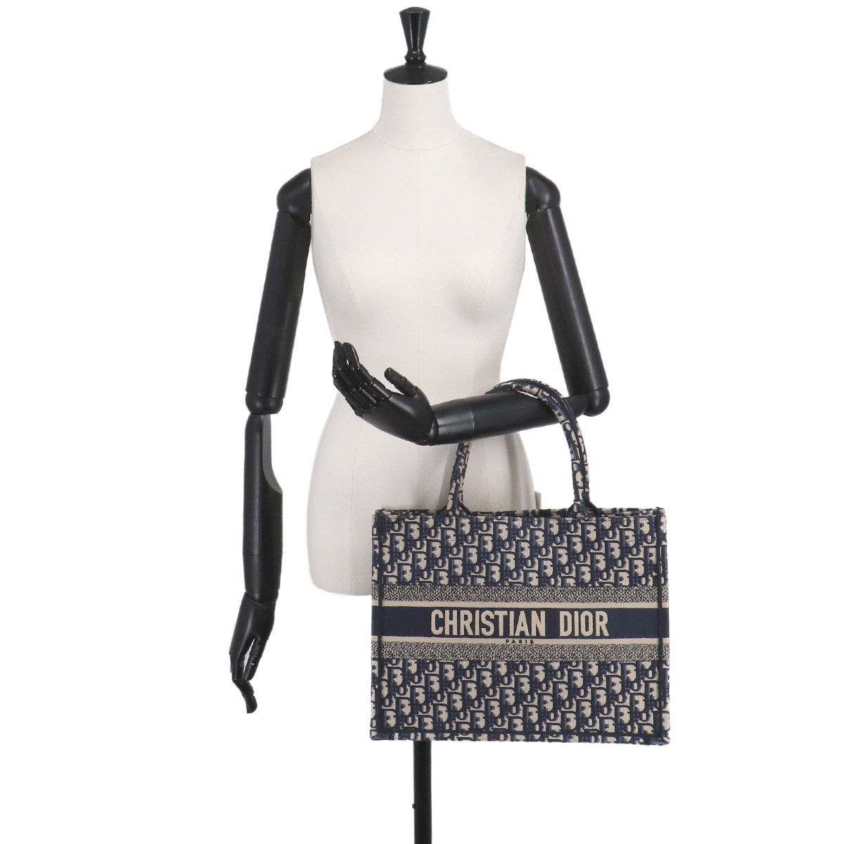 Dior Oblique Book Tote Canvas Navy — view 9