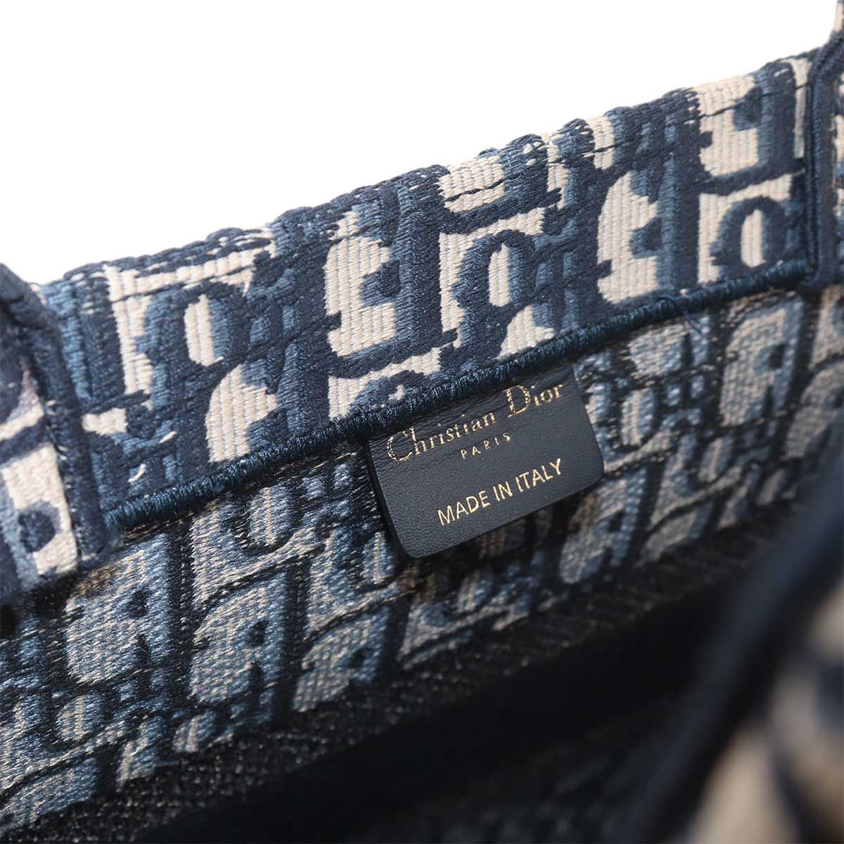 Dior Oblique Book Tote Canvas Navy — view 8