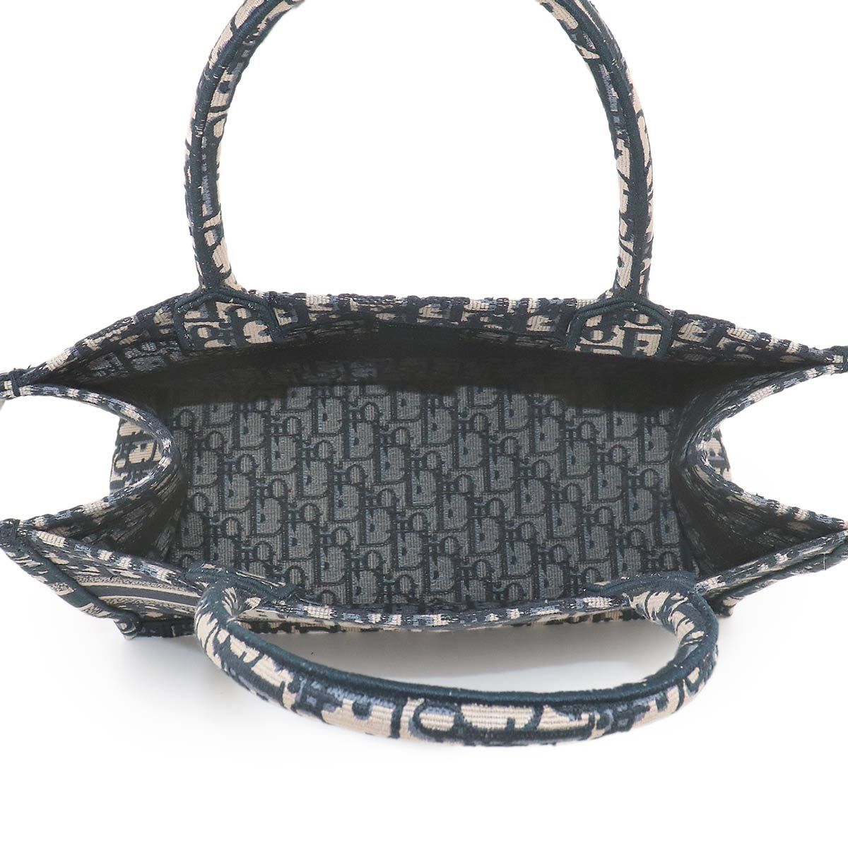 Dior Oblique Book Tote Canvas Navy — view 6