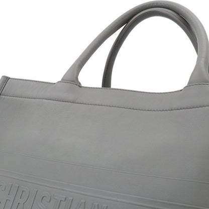 Dior Book Tote Leather Gray Medium — view 8