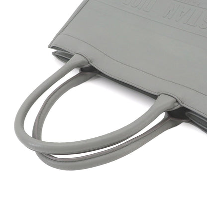 Dior Book Tote Leather Gray Medium — view 5