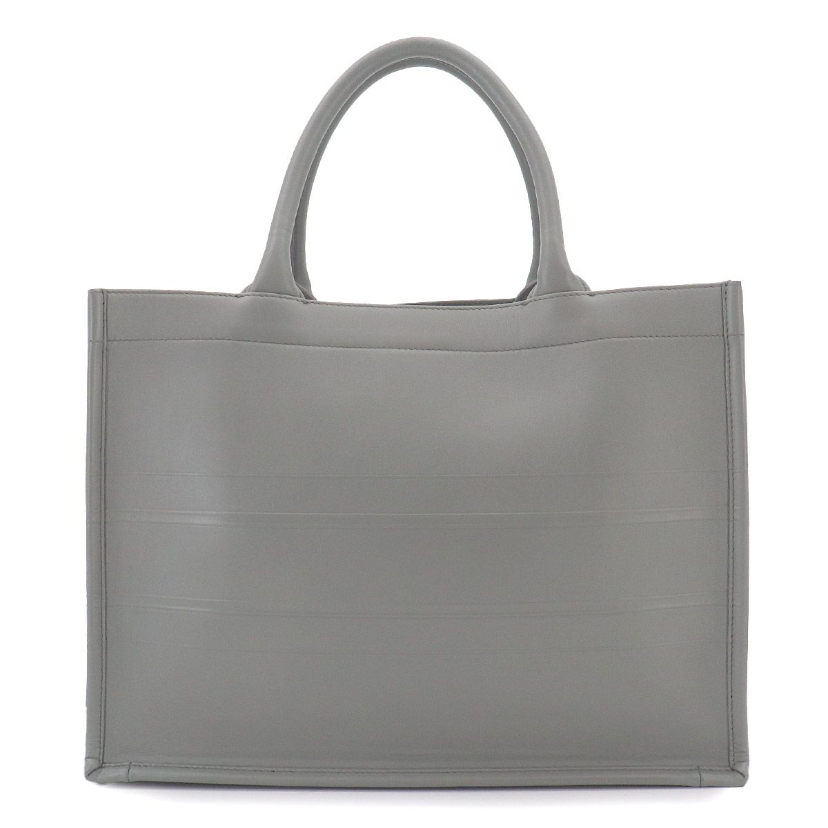Dior Book Tote Leather Gray Medium — view 2