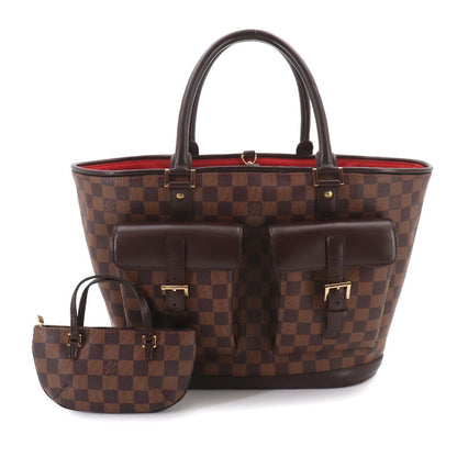 Louis Vuitton Damier Manosque GM Tote Ebene Brown Gold — view 2