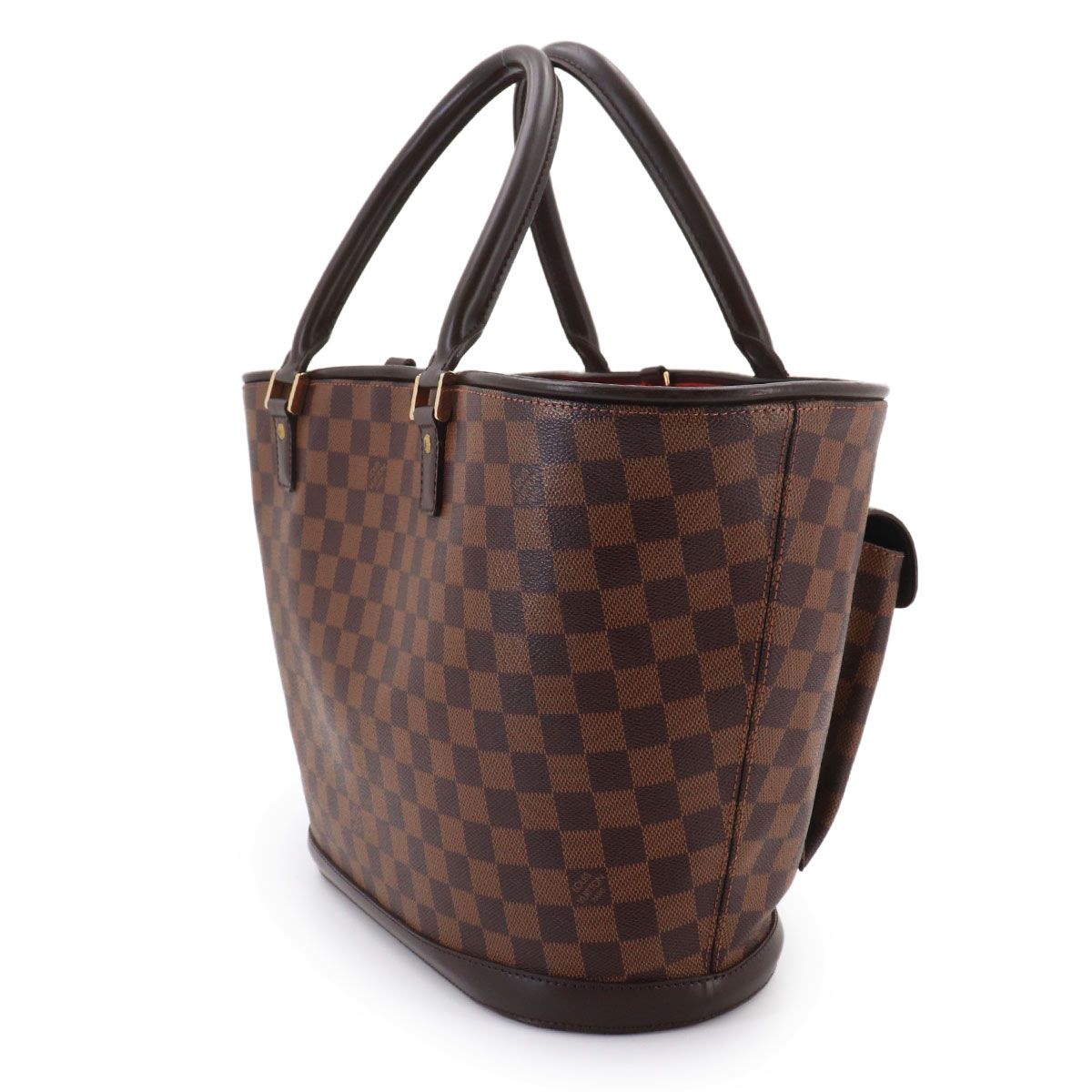 Louis Vuitton Damier Manosque GM Tote Ebene Brown Gold — view 4