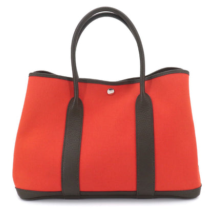 Hermes Garden Party PM Tote Toile Military Nego Negonda Orange Poppy — view 2