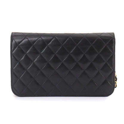 Chanel Quilted Chain Shoulder Bag Lambskin Black Gold Push Lock — view 2