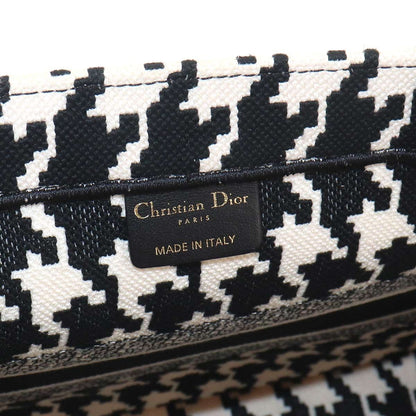 Dior Book Tote Canvas Black Houndstooth — view 8