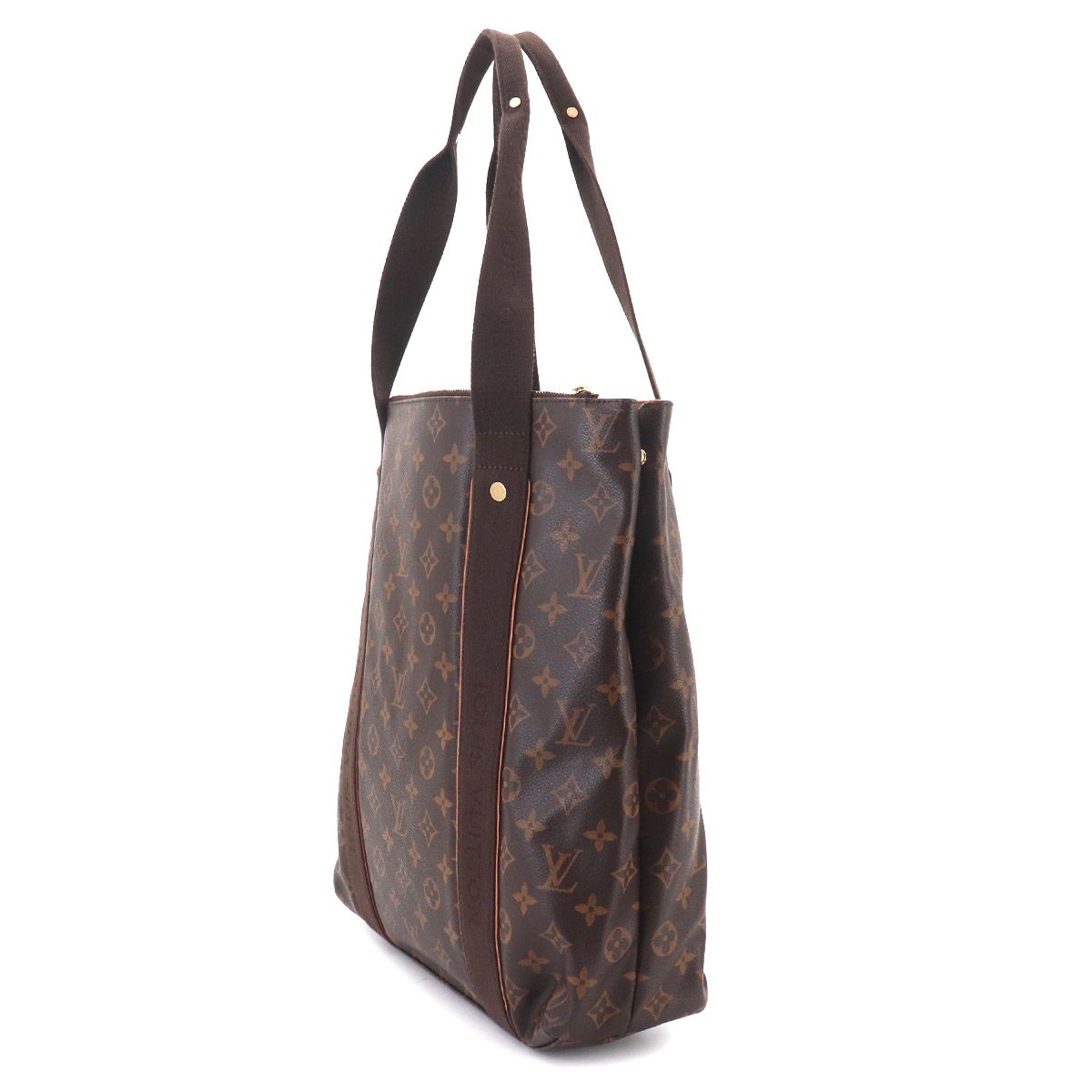 Louis Vuitton Monogram Cabas Beaubourg Tote Brown Gold — view 3