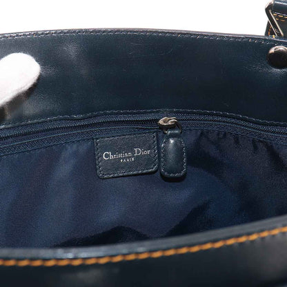 Dior Trotter Tote Canvas Leather Navy Silver — view 7
