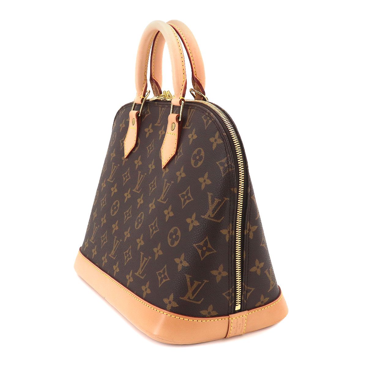 Louis Vuitton Monogram Alma Hand Bag Brown Gold PM — view 4