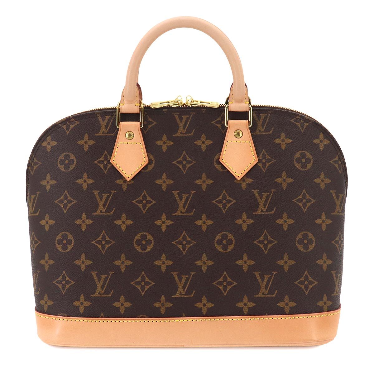 Louis Vuitton Monogram Alma Hand Bag Brown Gold PM — view 3