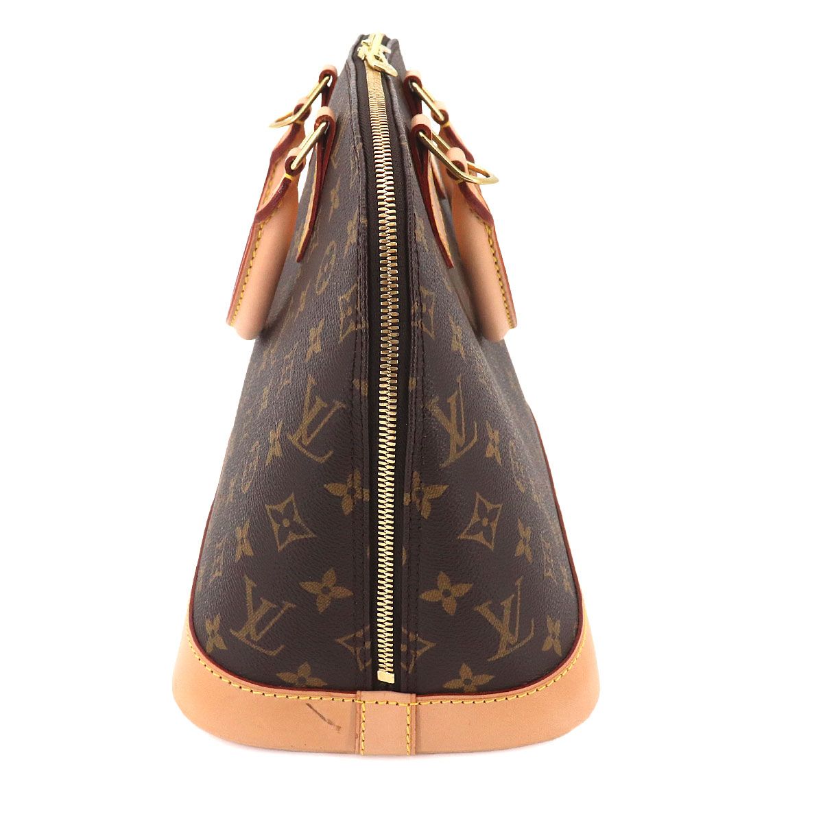 Louis Vuitton Monogram Alma Hand Bag Brown Gold PM — view 8