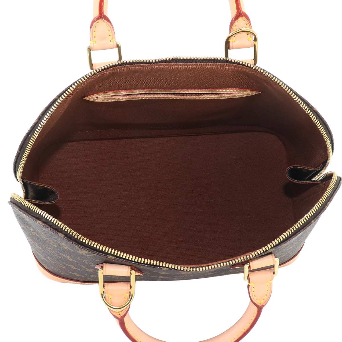 Louis Vuitton Monogram Alma Hand Bag Brown Gold PM — view 7
