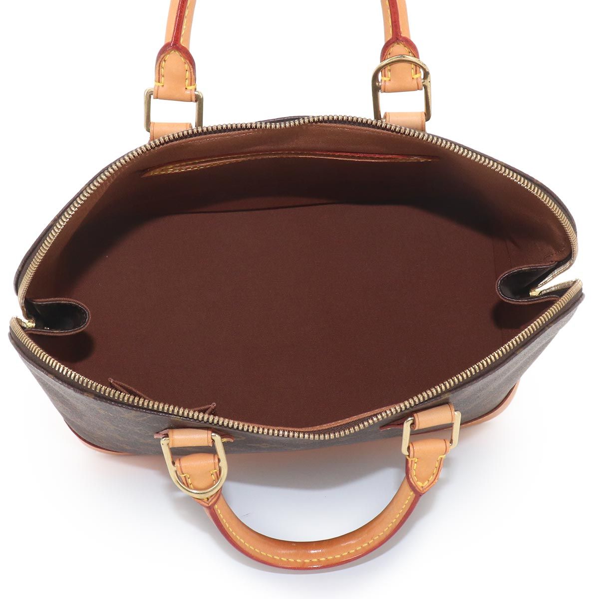 Louis Vuitton Monogram Alma Hand Bag Brown Gold — view 6