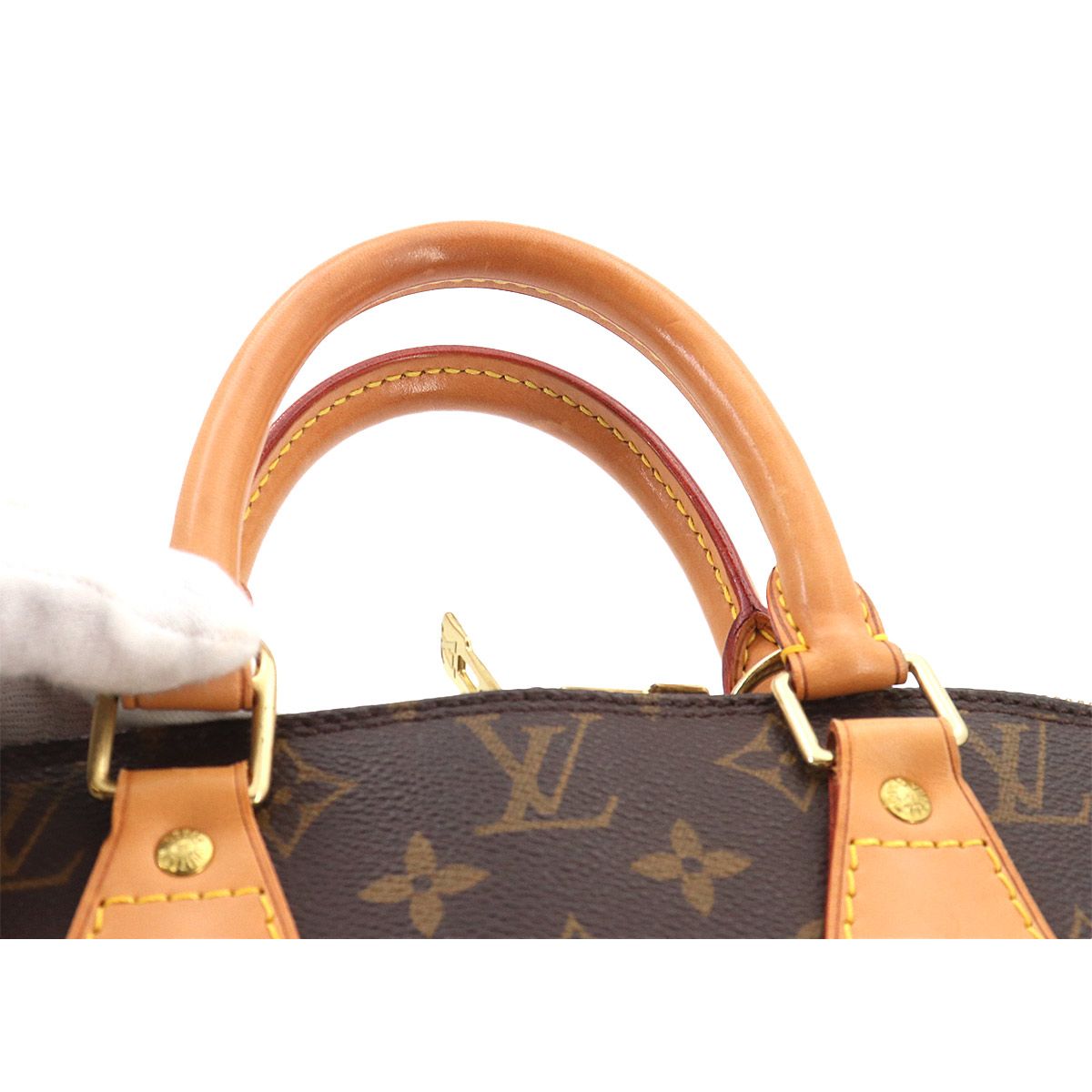 Louis Vuitton Monogram Alma Hand Bag Brown Gold — view 9