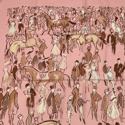 Hermes Carre 90 Paddock Pink Scarf Silk — view 5