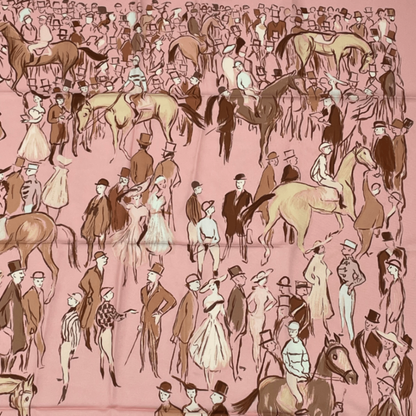 Hermes Carre 90 Paddock Pink Scarf Silk — view 3