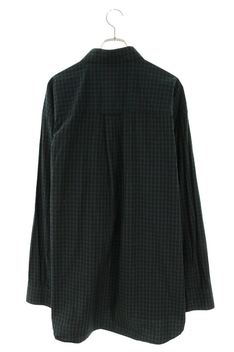 Balenciaga Logo Embroidered Snap Button Check Long Sleeve Shirt 38 — view 2