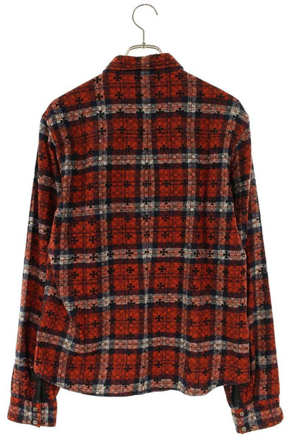 Chrome Hearts Looseends LS Loose End Sleeve Cross Patch Ball Button Long Shirt — view 2