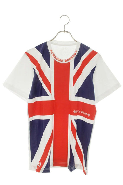 Chrome Hearts CH T-shrt 1 Union Jack Print Neck Logo T-Shirt