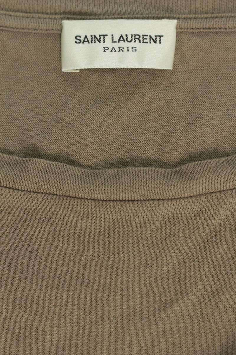 Saint Laurent Paris Wrinkled Reverse Logo Print T-Shirt — view 3
