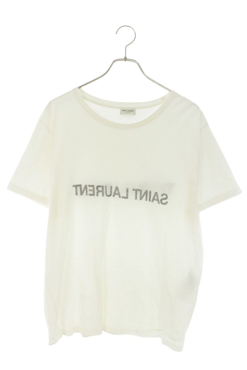 Saint Laurent Paris Reverse Logo Print T-Shirt XL