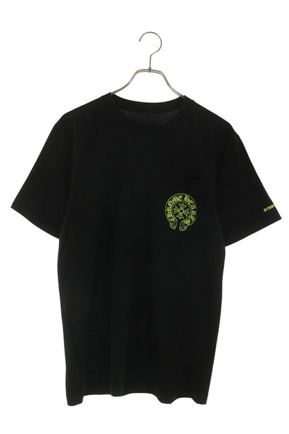 Chrome Hearts Horseshoe Tee Black Yellow Back Print T-Shirt